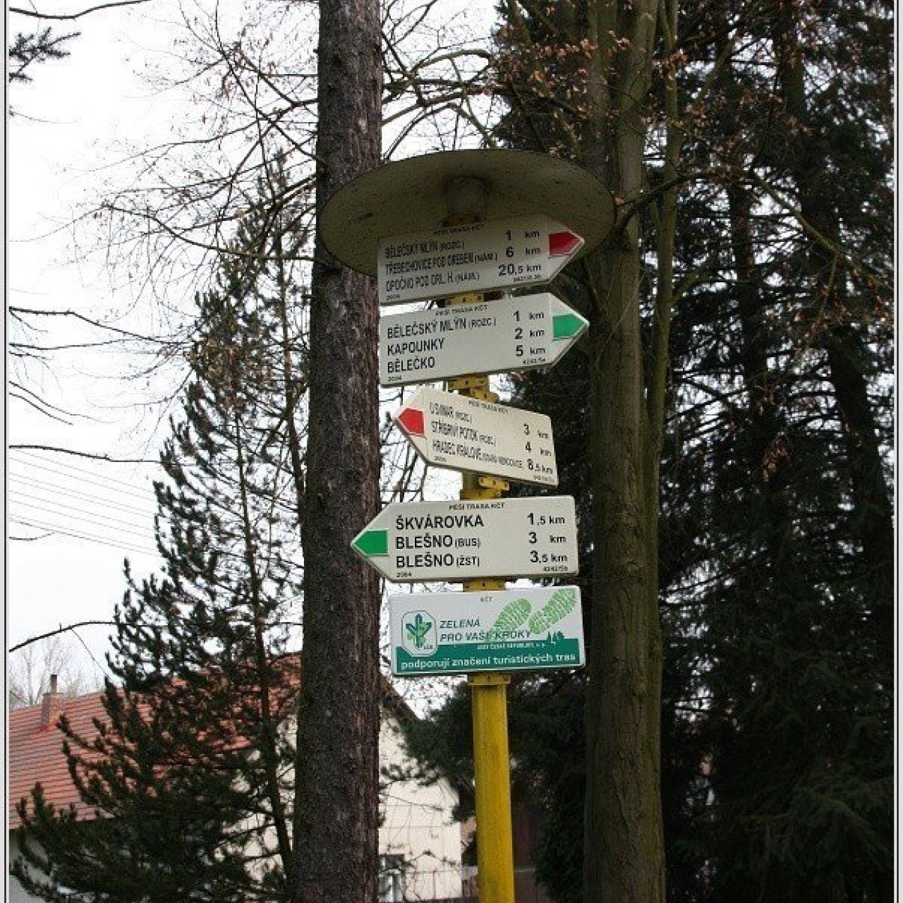 Turistické rozcestí Běleč nad orlicí