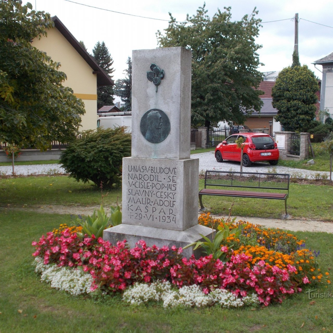 Bludov - pomník Adolfa Kašpara