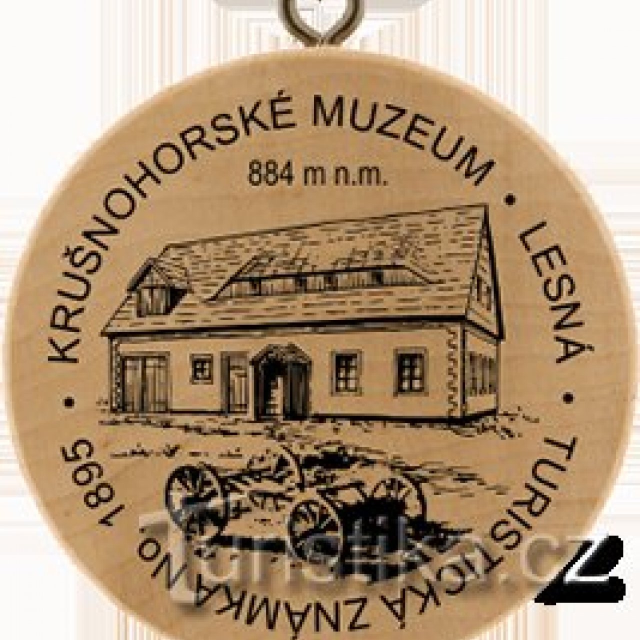 Turistická známka č. 1895 - Krušnohorské muzeum Lesná