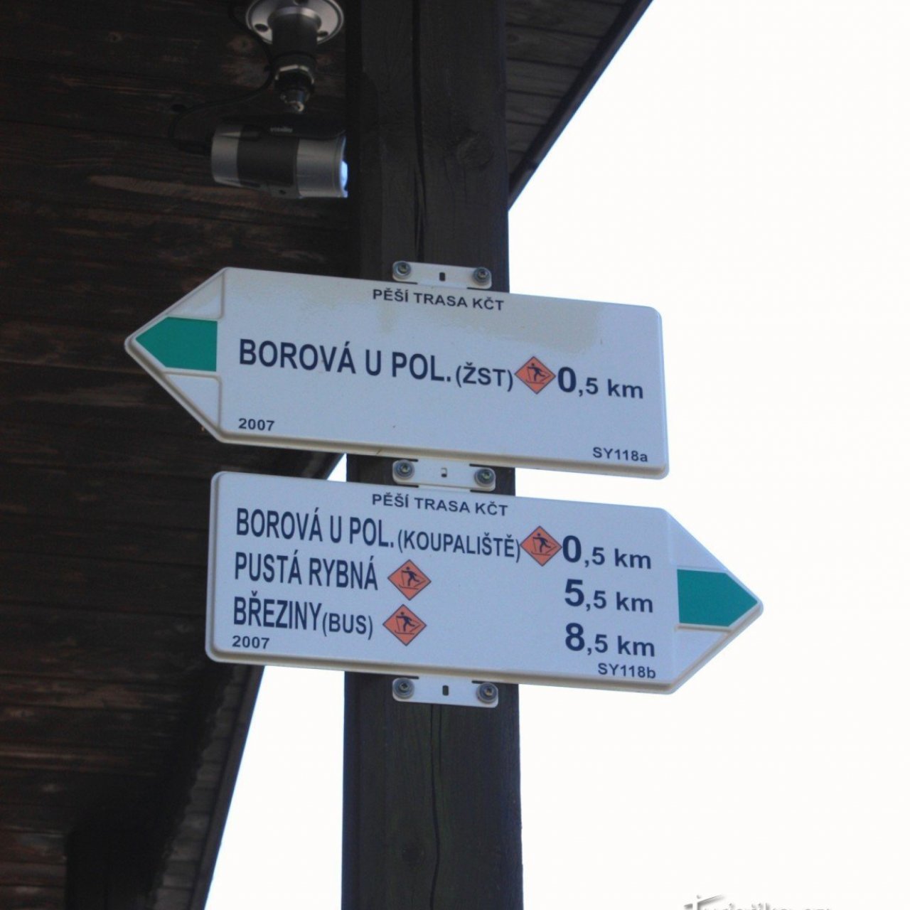 Turistické rozcestí Borová autokemp