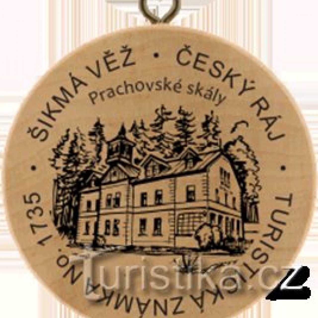 Turistická známka č. 1735 - Šikmá věž - Český ráj