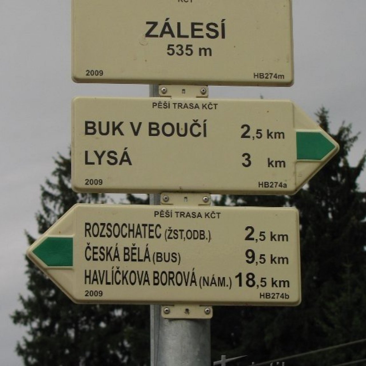 Rozcestník Zálesí