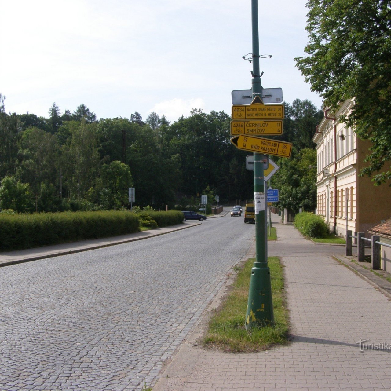 cykloturistické rozcestí - Josefov, u mostu