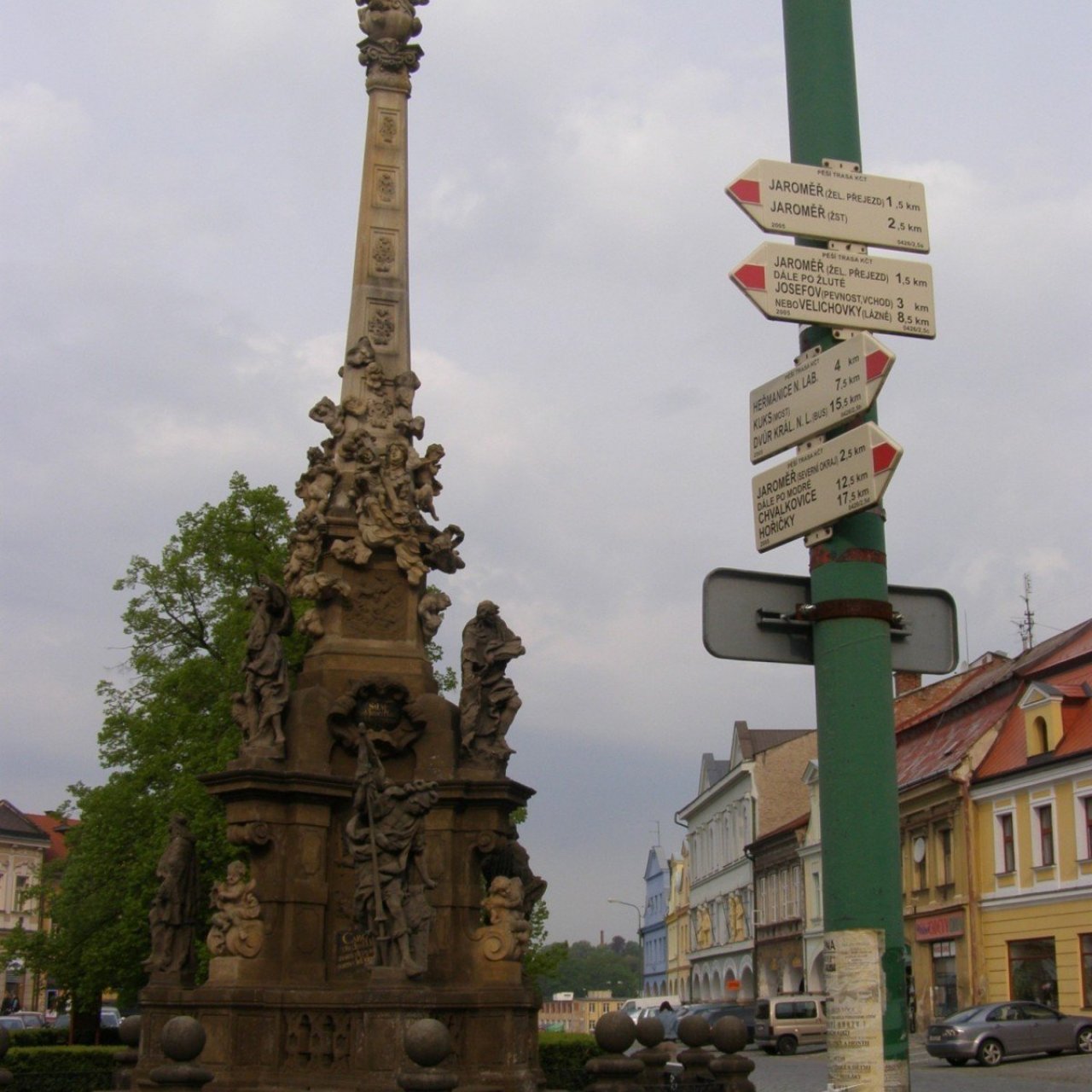 turistické rozcestí Jaroměř - nám ČS armády