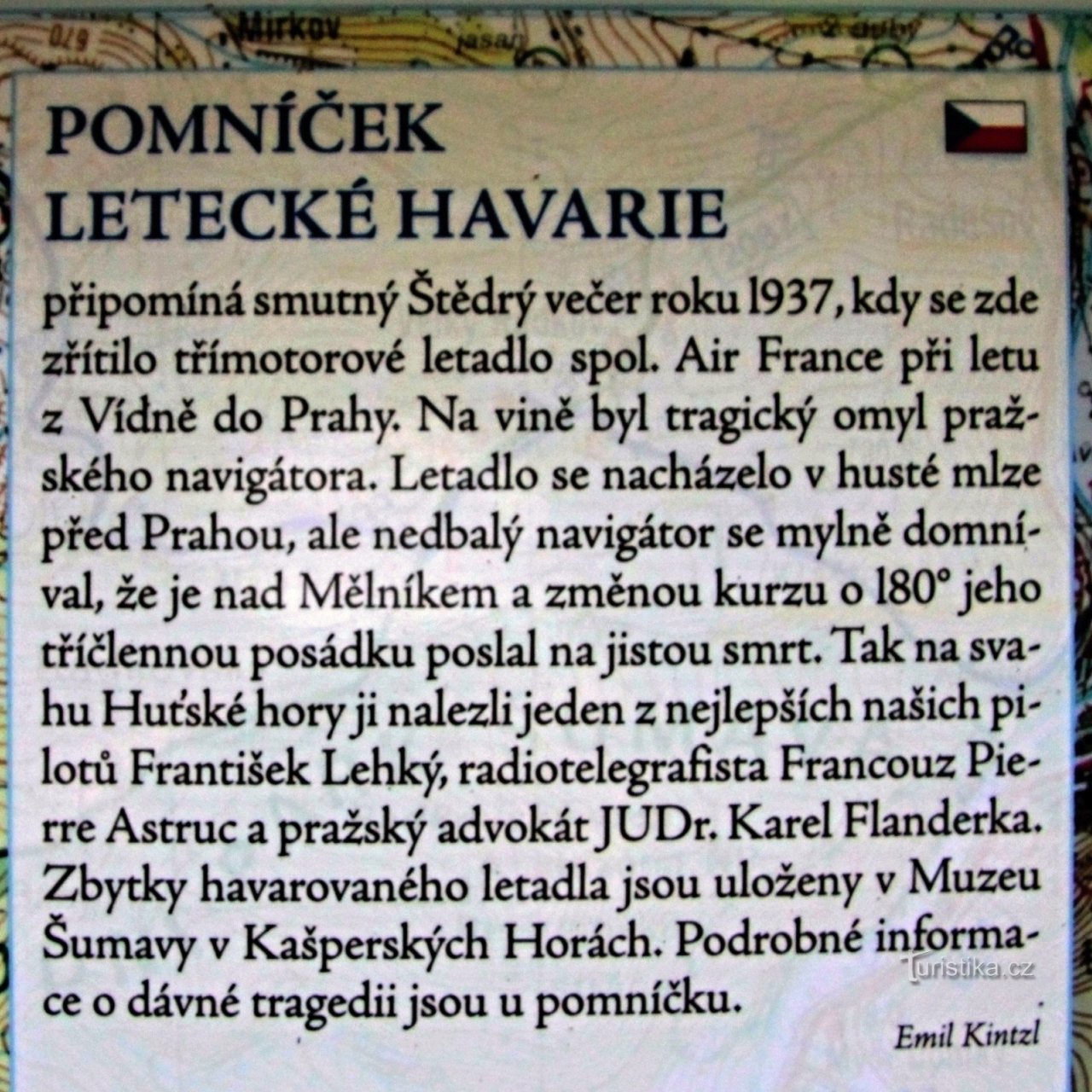 Pomník obětem letecké nehody u Zhůří