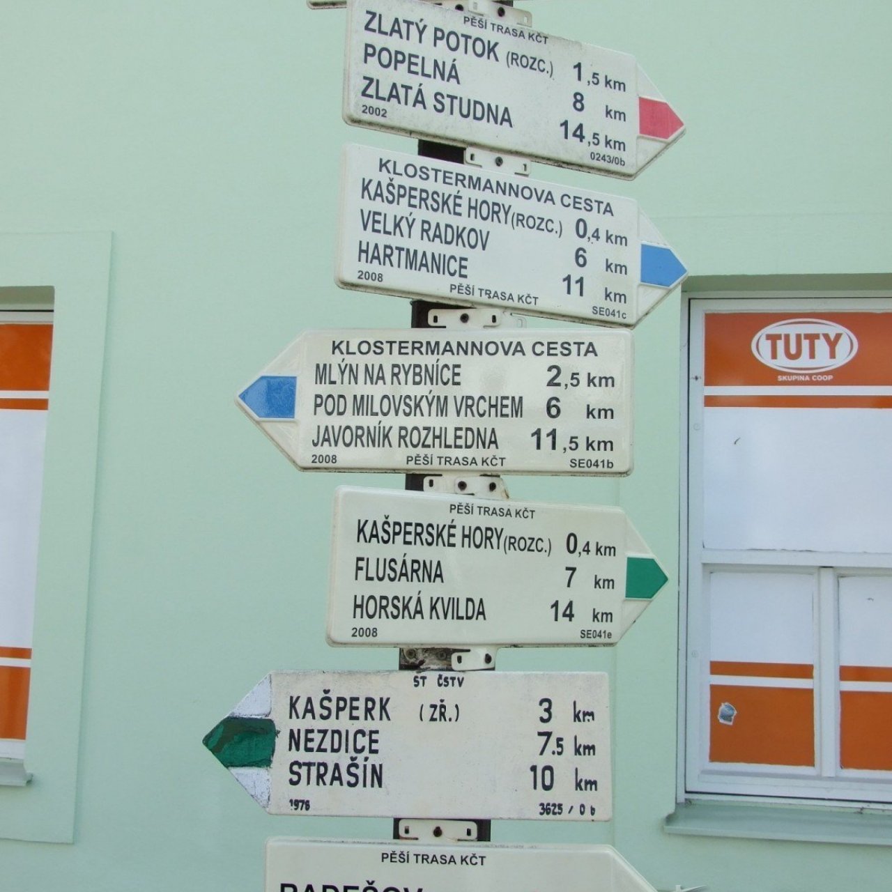 Kašperské Hory, rozcestník