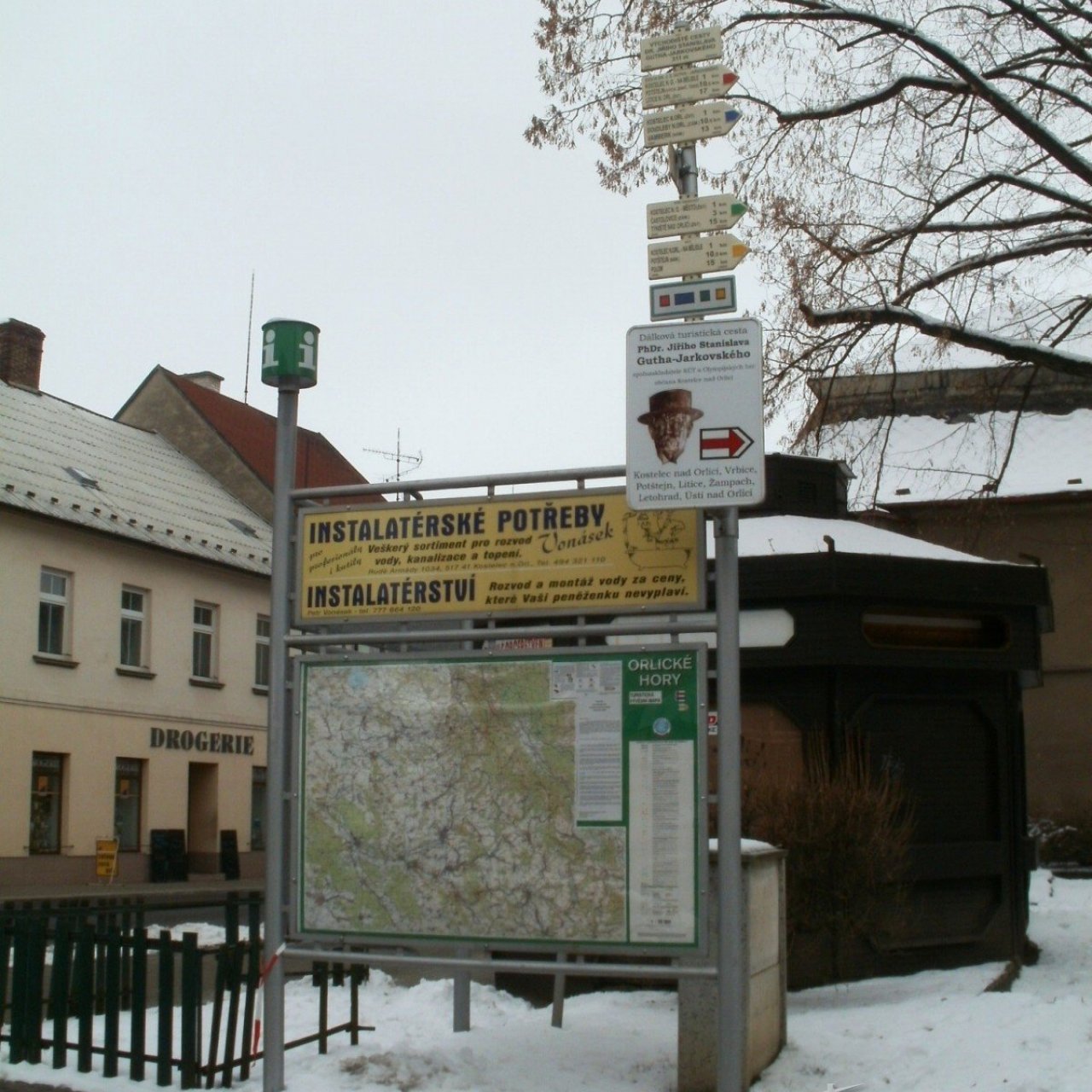 Kostelec nad Orlicí - hlavní turistický rozcestník