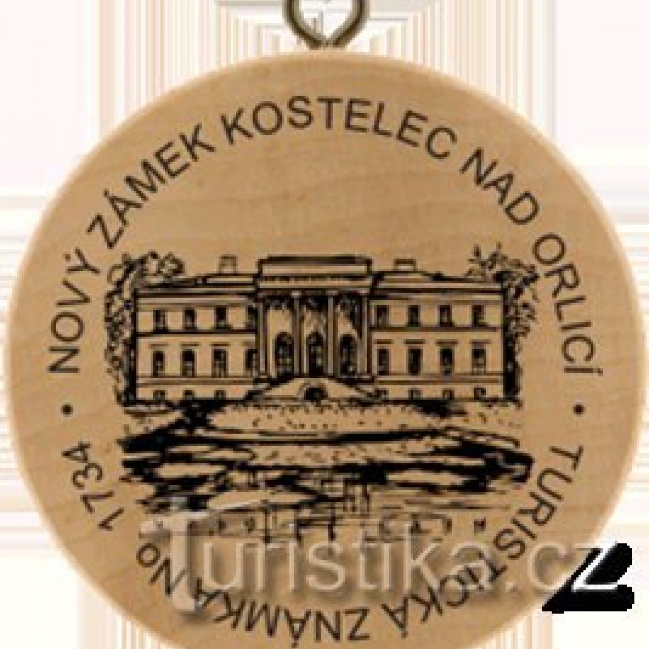 Turistická známka č. 1734 - Nový zámek Kostelec nad Orlicí