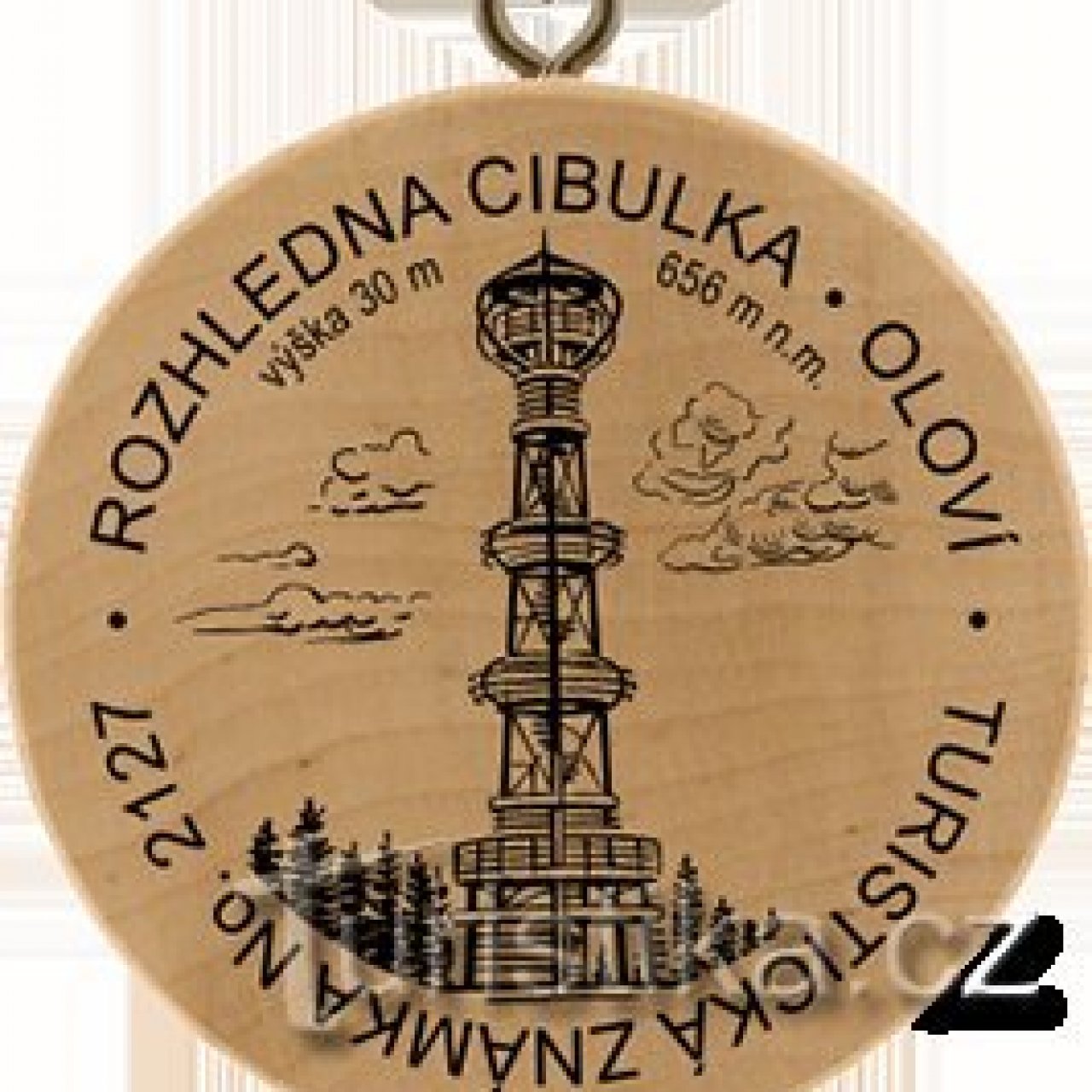 Turistická známka č. 2127 - Rozhledna Cibulka, Oloví