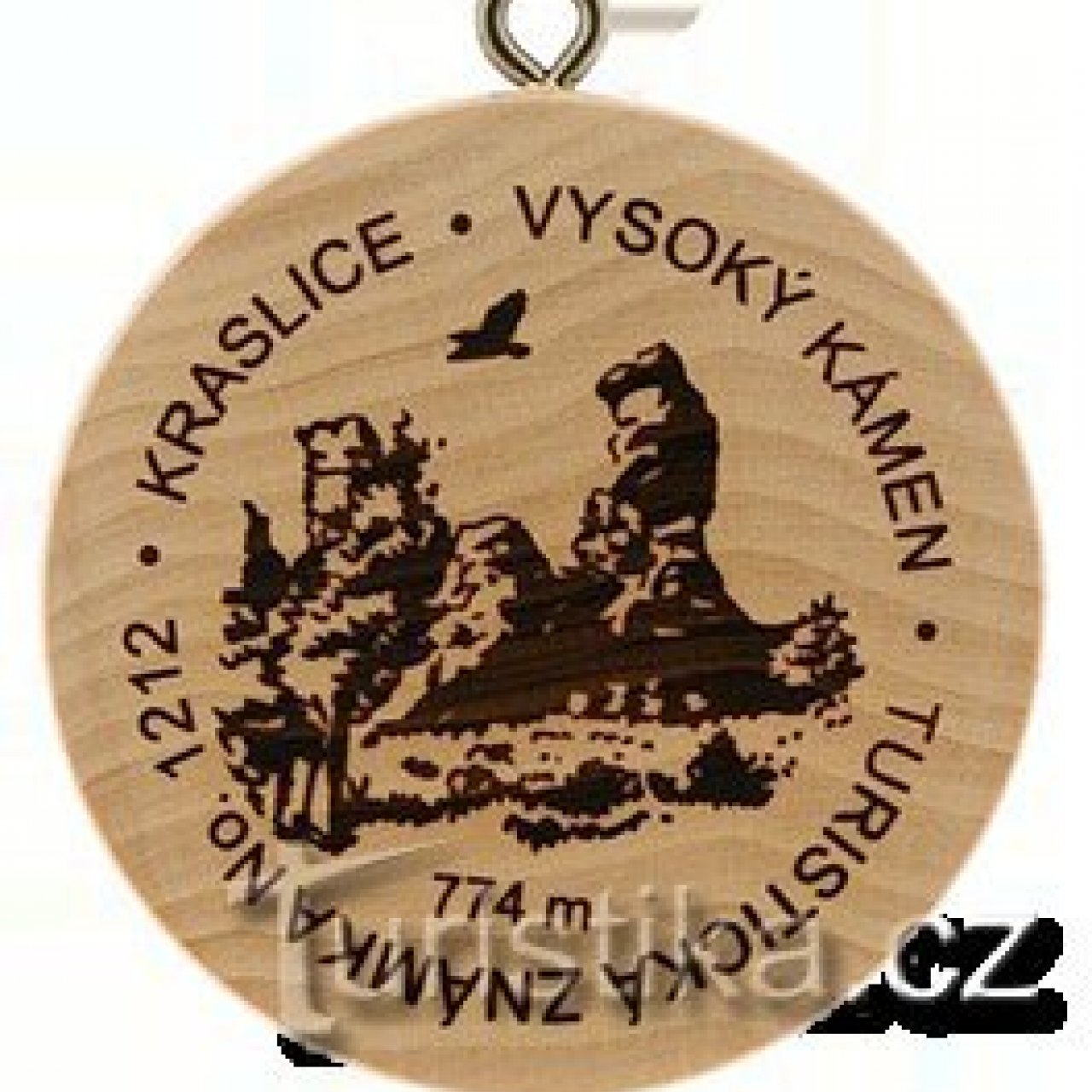 Turistická známka č. 1212 - Kraslice - Vysoký kámen