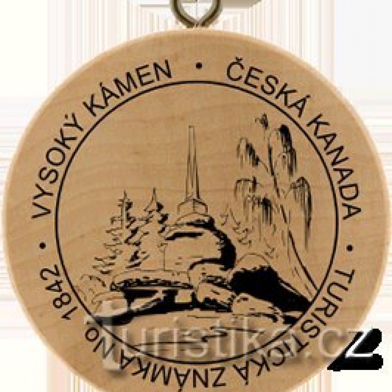 Turistická známka č. 1842 - Vysoký Kámen - Česká Kanada