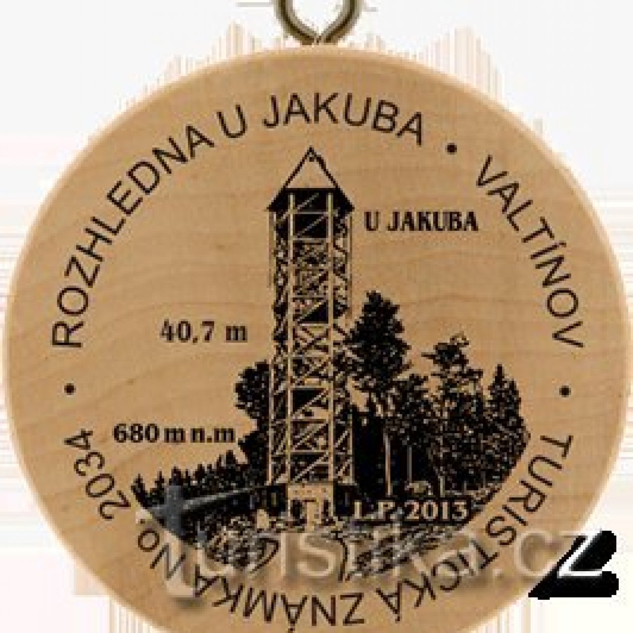 Turistická známka č. 2034 - Rozhledna U Jakuba, Valtínov