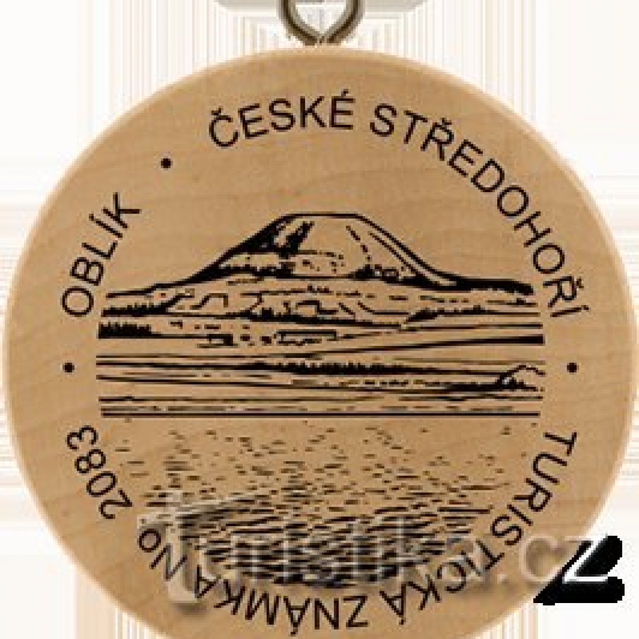 Turistická známka č. 2083 - Oblík, České středohoří