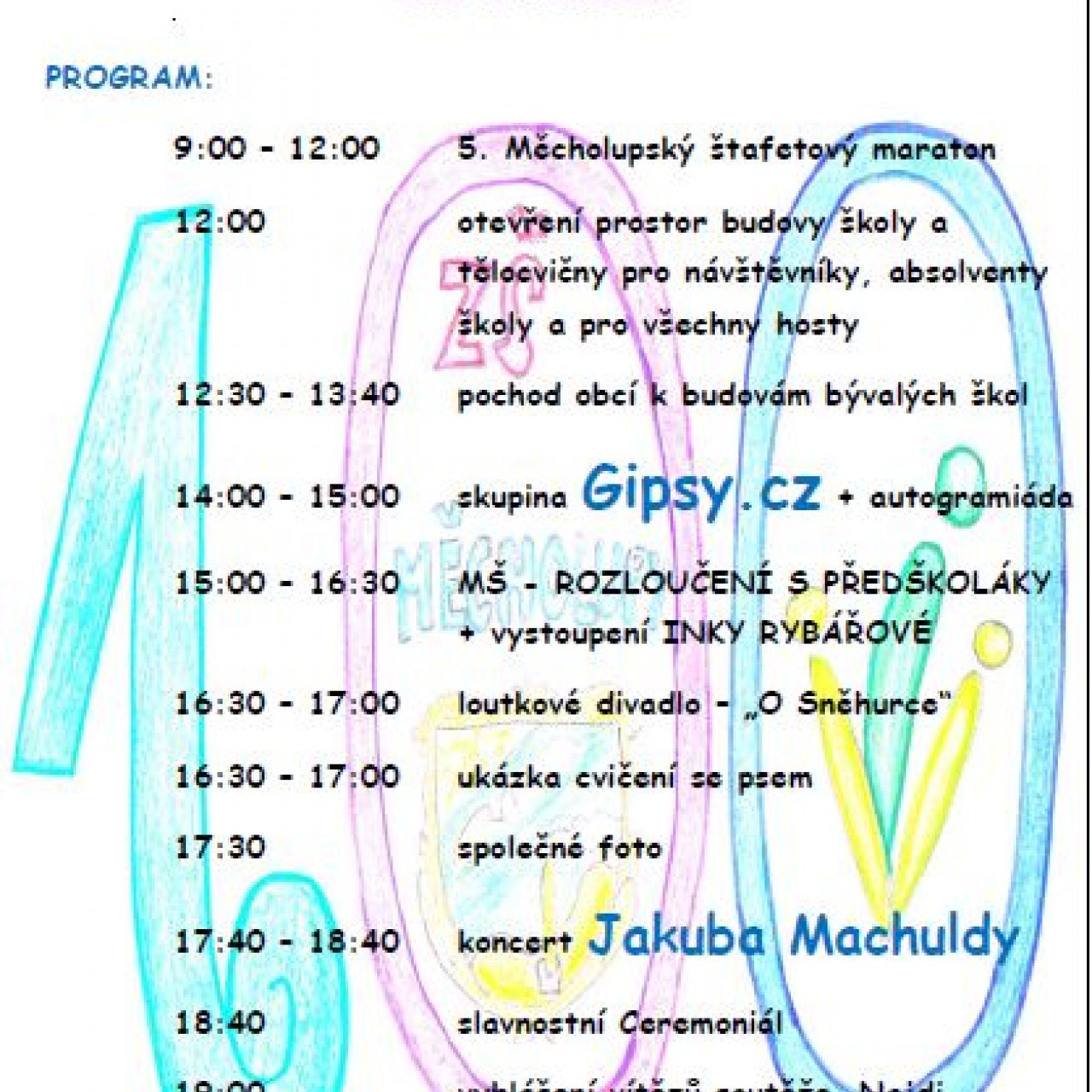 100 let českého školství v Měcholupech