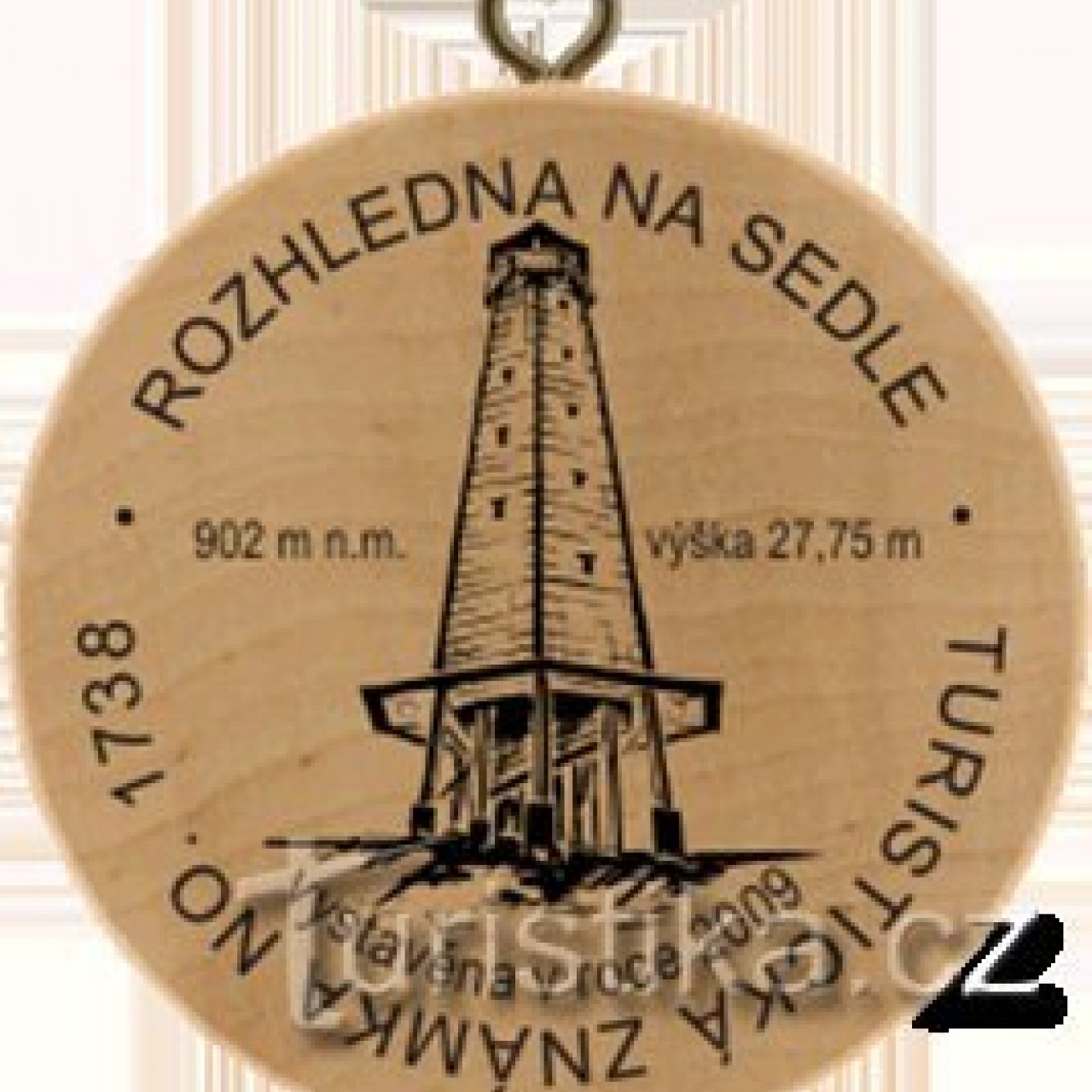 Turistická známka č. 1738 - Rozhledna na Sedle
