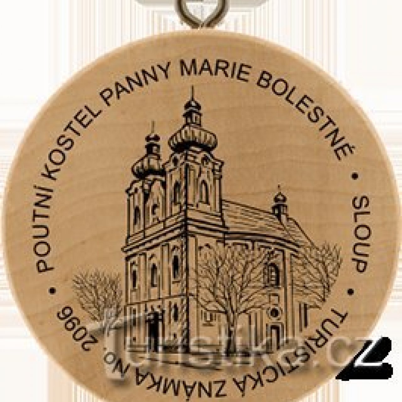 Turistická známka č. 2096 - Poutní kostel Panny Marie Bolestné, Sloup