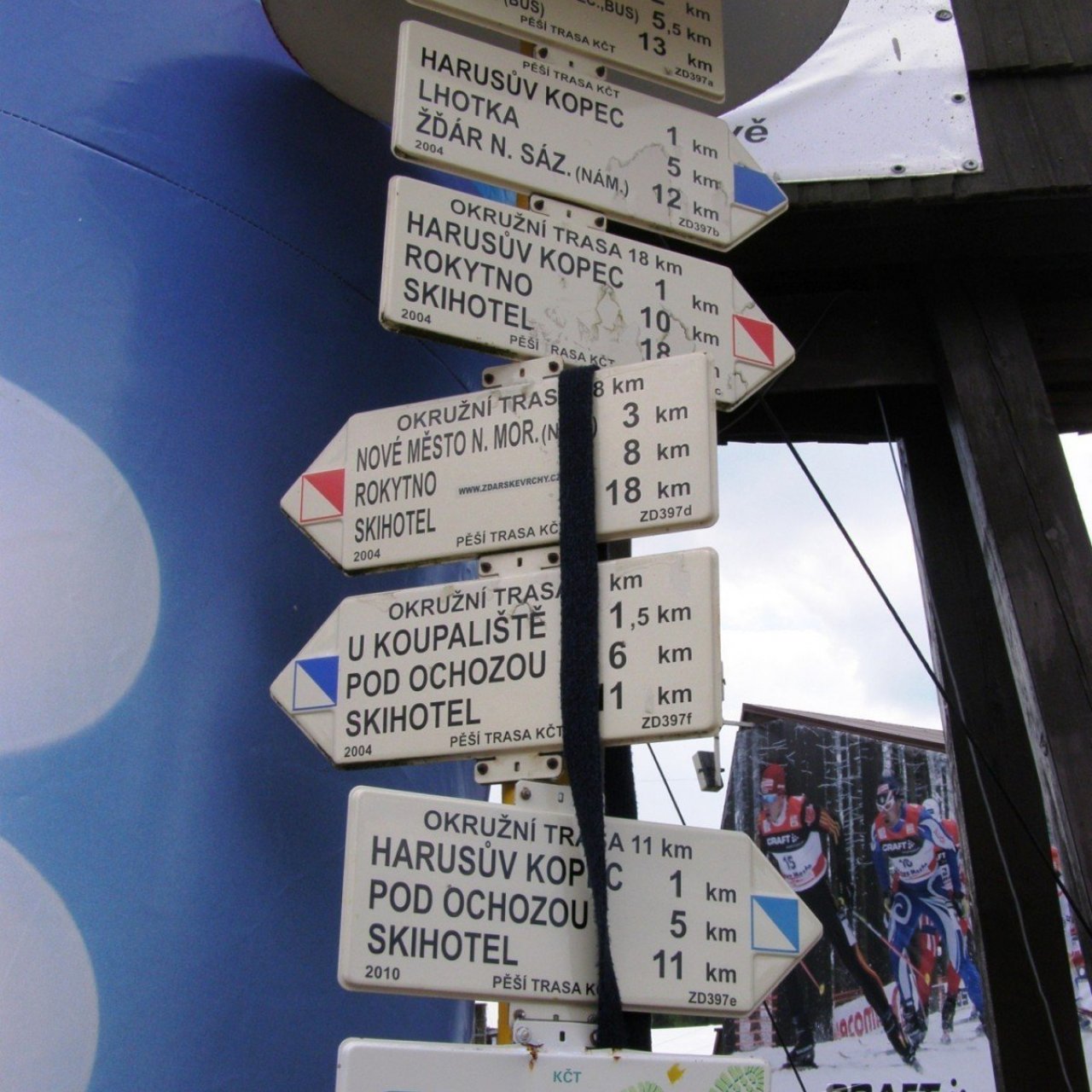 turistické rozcestí Nové Město na Moravě - u SKI areálu