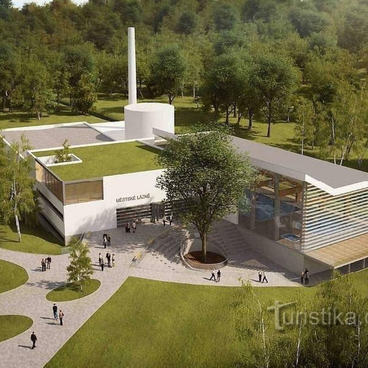 Městské lázně, bazén – Nové Město na Moravě