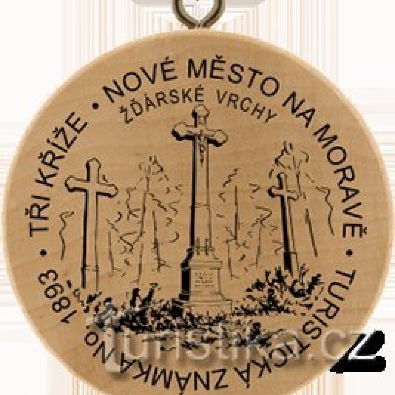 Turistická známka č. 1893 - Tři Kříže - Nové Město na Moravě