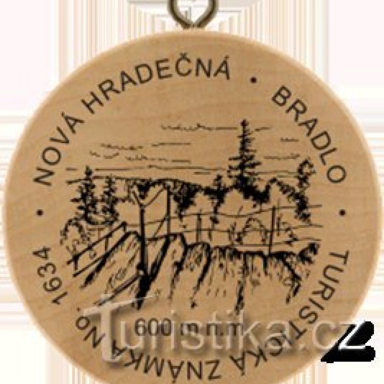 Turistická známka č. 1634 - Bradlo Nová Hradečná