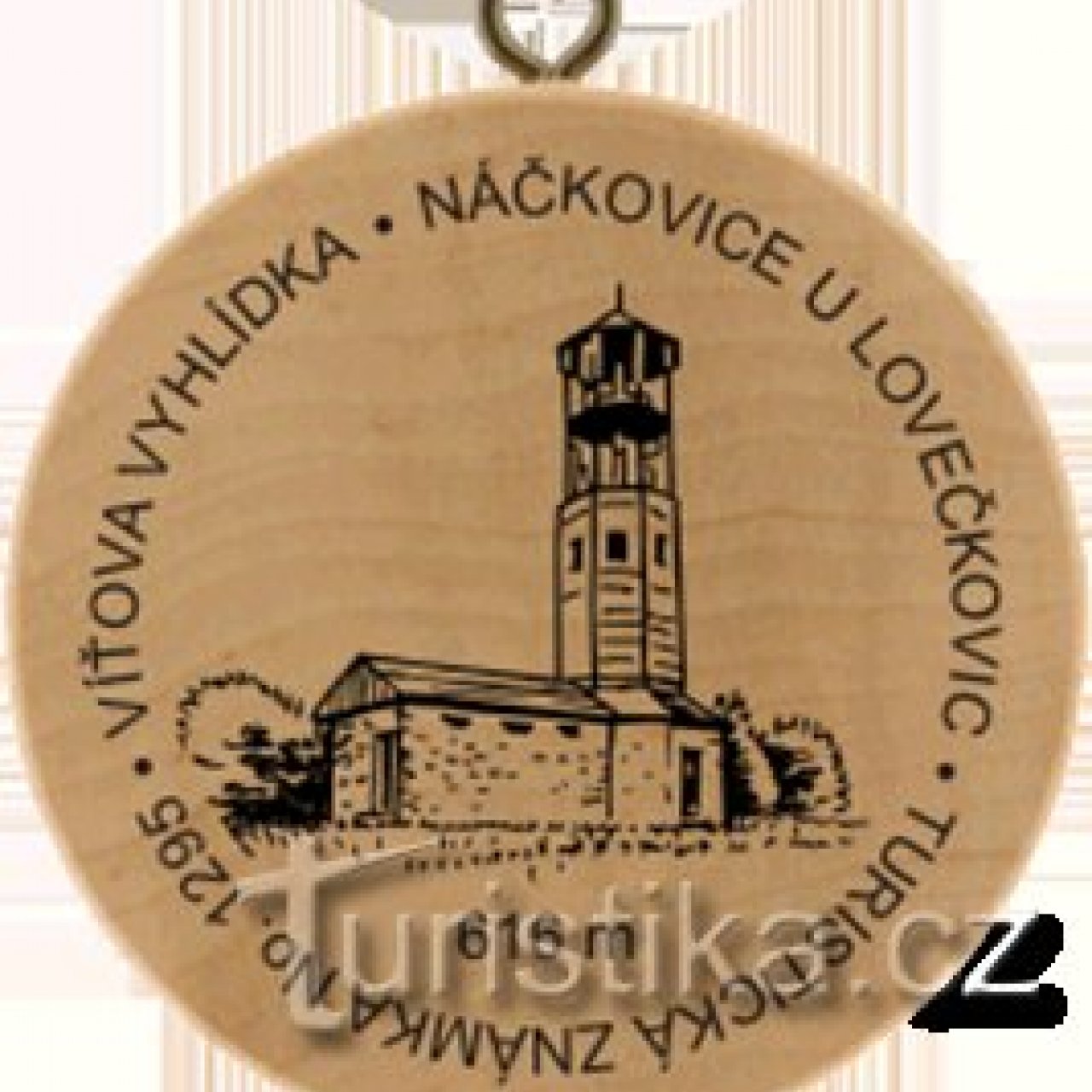 Turistická známka č. 1295 - Víťova vyhlídka - Náčkovice u Lovečkovic