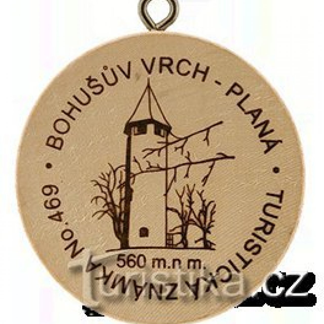 Turistická známka č. 469 - Bohušův vrch - Planá