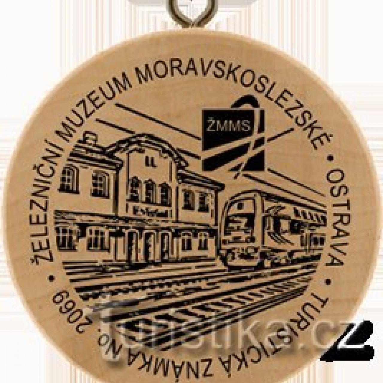 Turistická známka č. 2069 - Železniční muzeum moravskoslezské, Ostrava