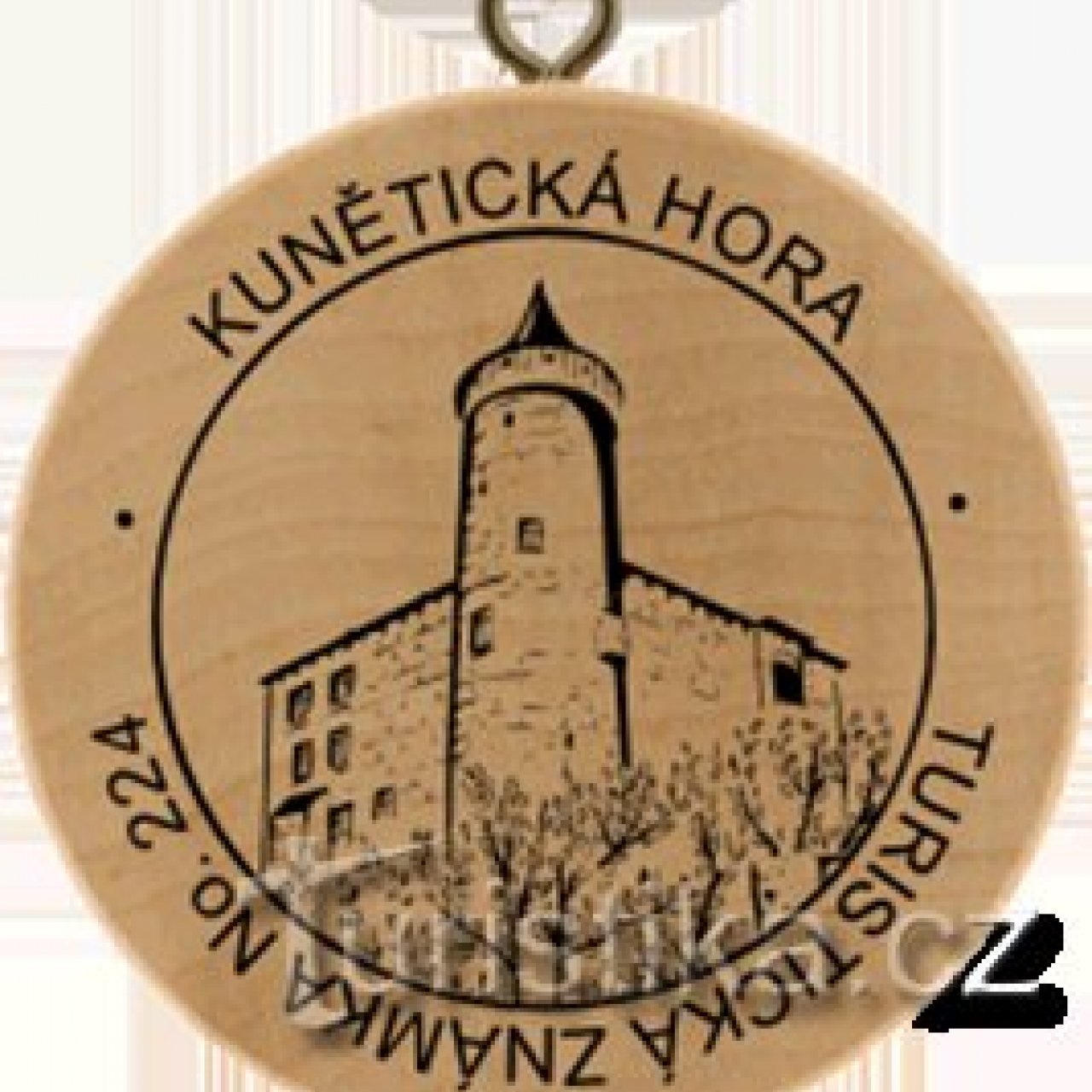 Turistická známka č. 224 - Kunětická Hora