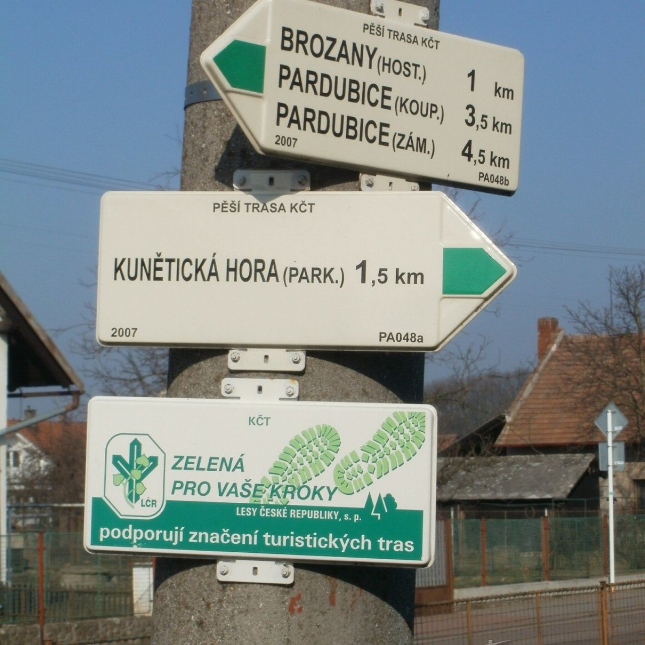 turistické rozcestí Ráby