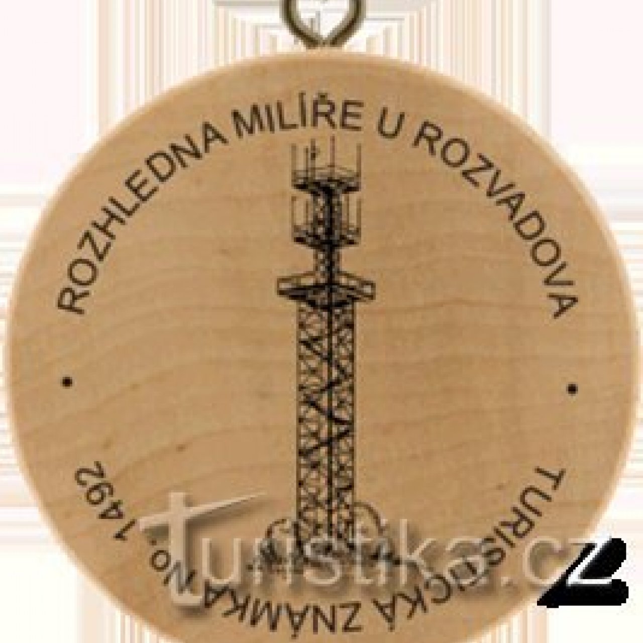 Turistická známka č. 1492 - Rozhledna Milíře