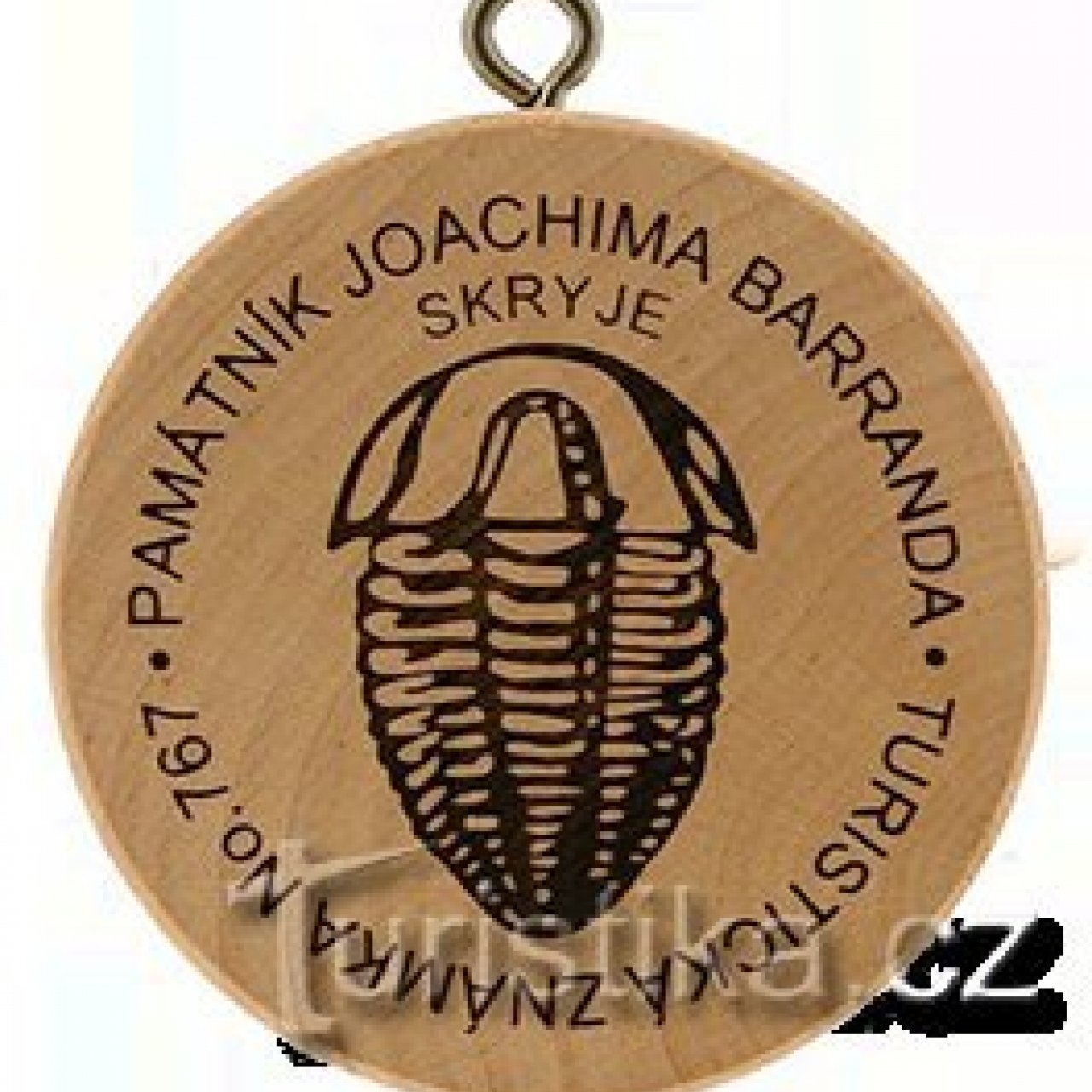 Turistická známka č. 767 - Památník Joachima Barranda Skryje