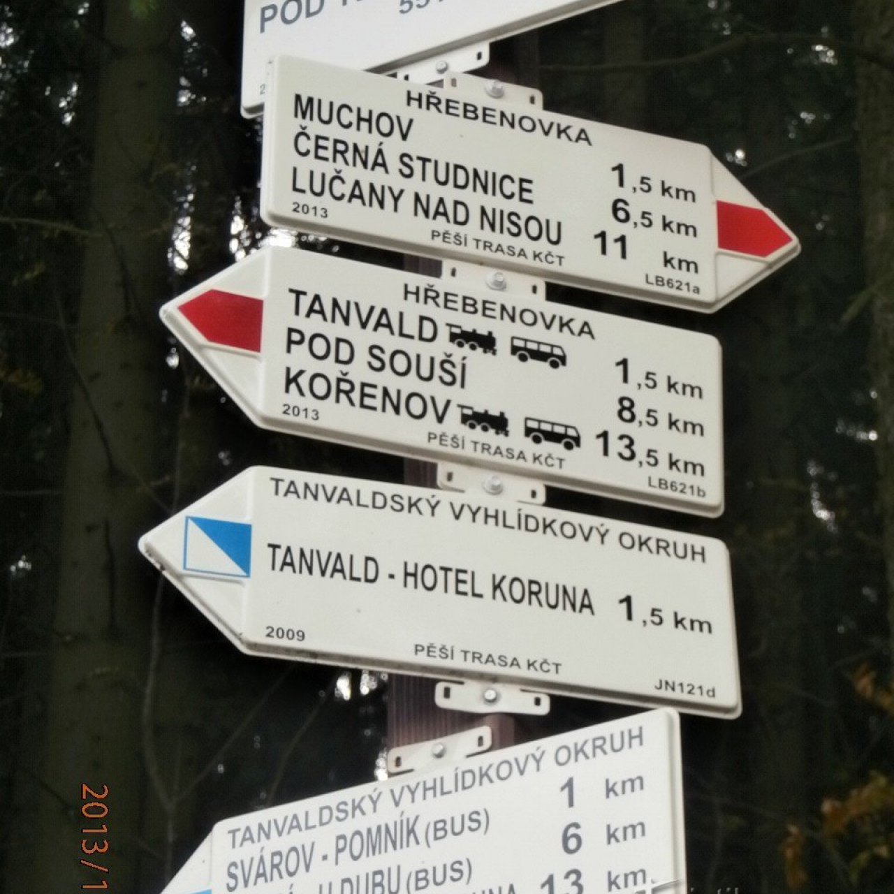 rozcestí Pod Terezínkou
