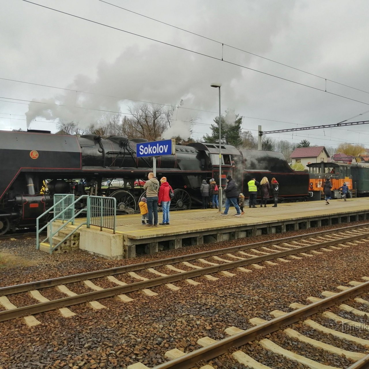Fotografie parní lokomotivy 475.111, zvaná Šlechtična - Sokolov
