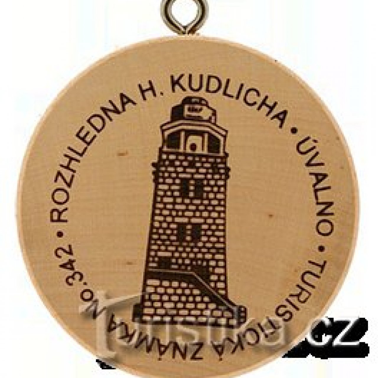 Turistická známka č. 342 - Rozhledna H. Kudlicha - Úvalno