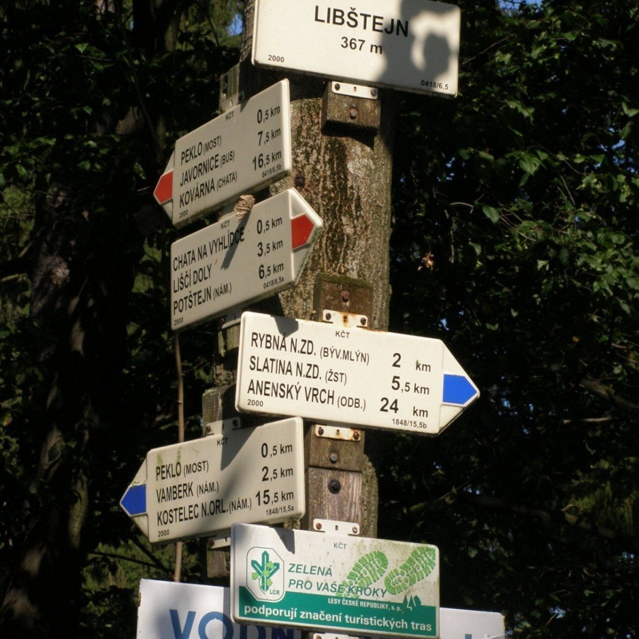 turistické rozcestí Libštejn