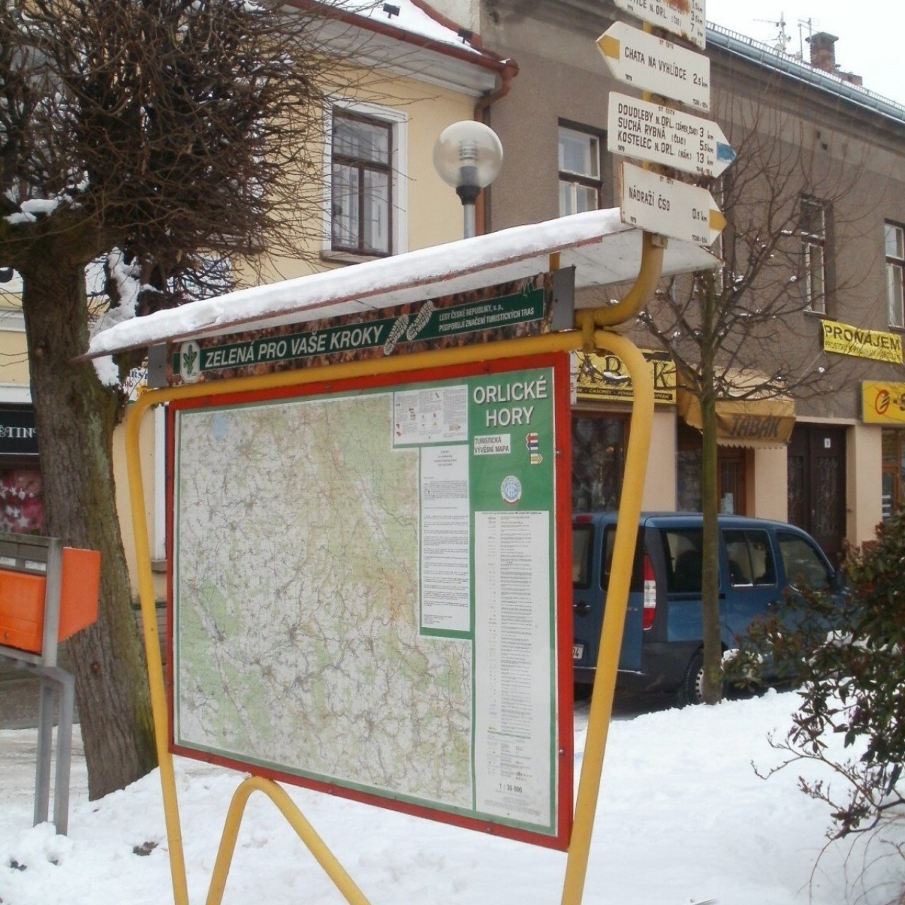 turistické rozcestí Vamberk - Husovo náměstí