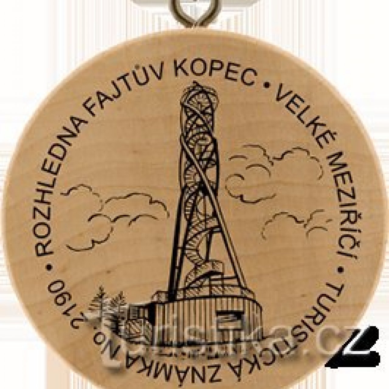 Turistická známka č. 2190 - Rozhledna Fajtův kopec, Velké Meziříčí