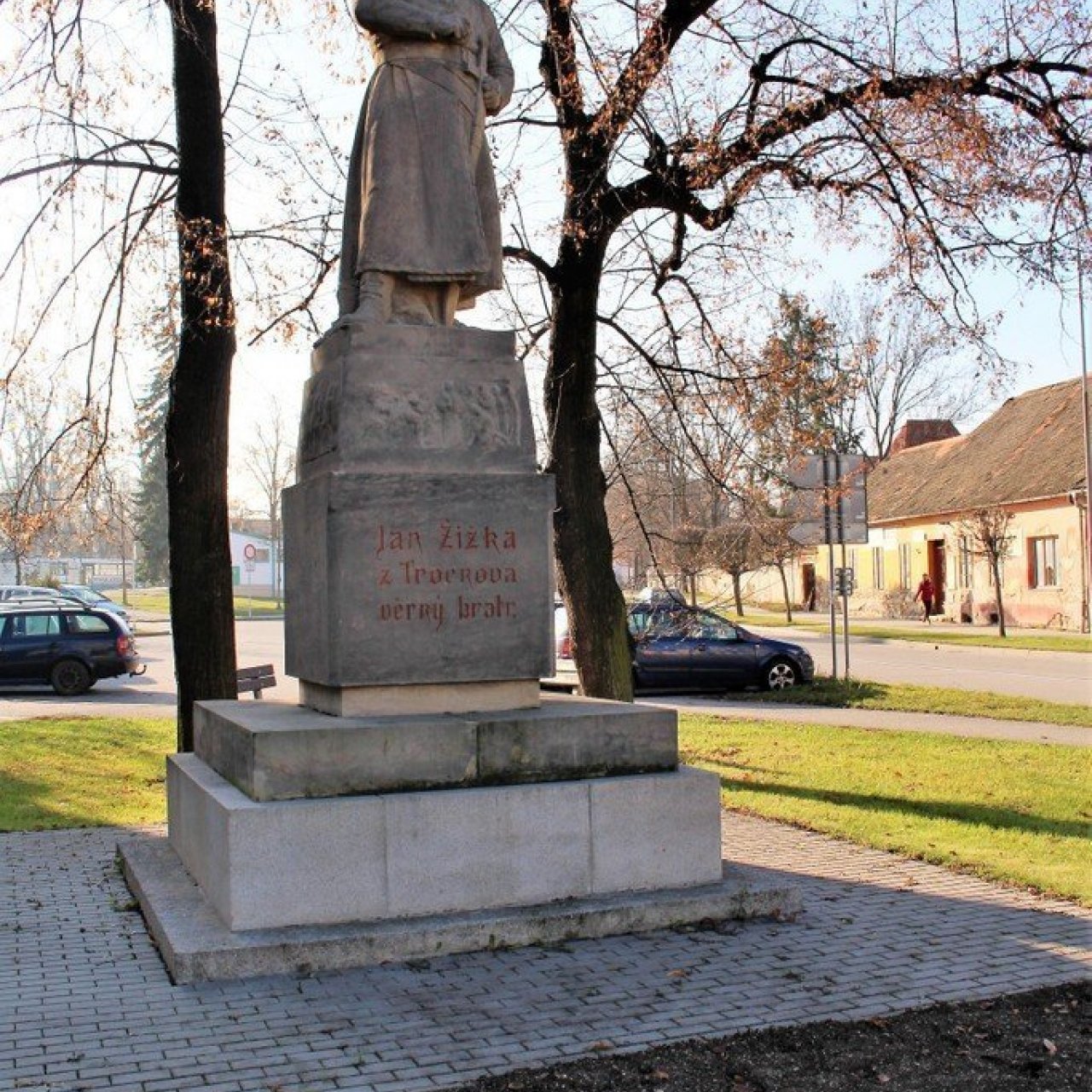 Vodňany, pomník Jana Žižky z Trocnova.