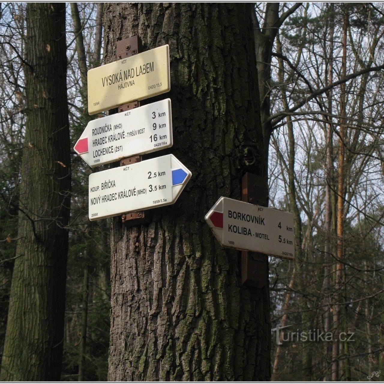Turistické rozcestí Vysoká nad Labem