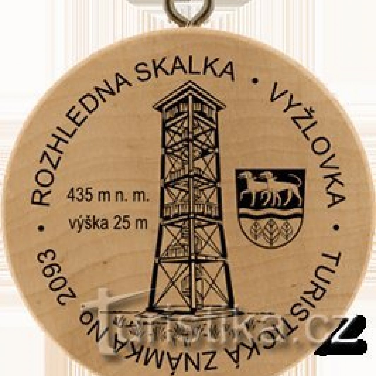 Turistická známka č. 2093 - Rozhledna Skalka – Vyžlovka