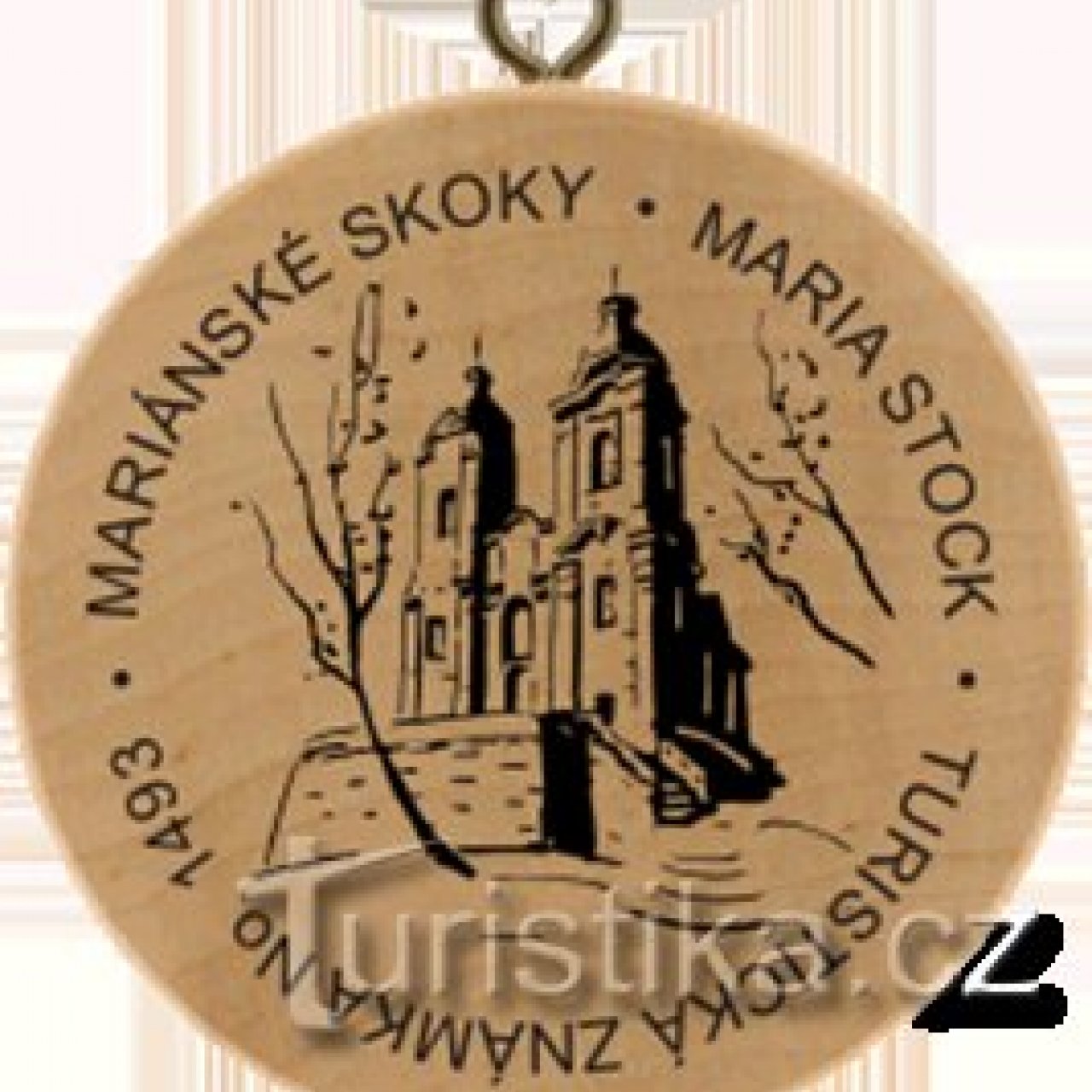 Turistická známka č. 1493 - Mariánské Skoky - Maria Stock